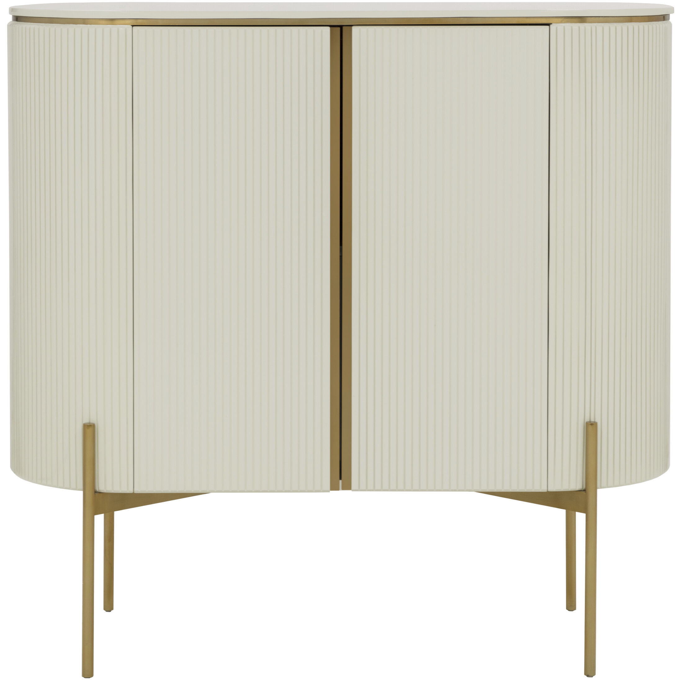 Paloma High Gloss Cream Bar Cabinet